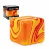 Orange marbled Nice Cube Swirl by NeeDoh – a one-of-a-kind squish cube — Image 6 of 7
