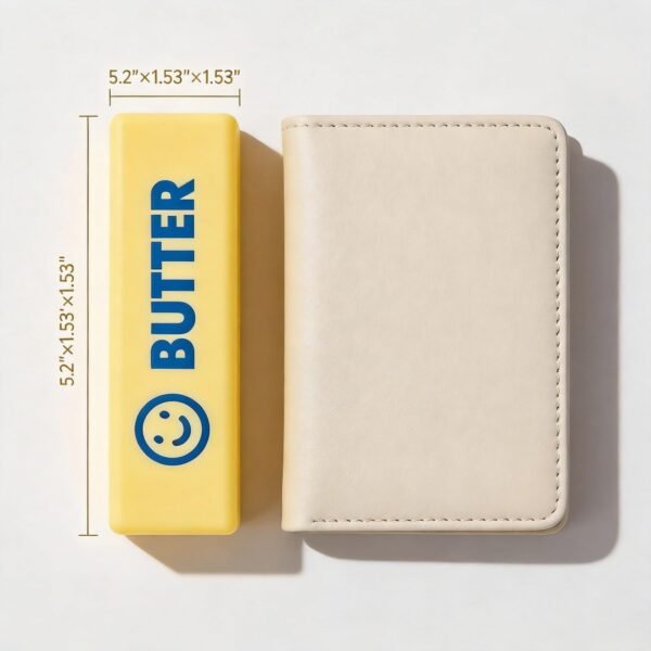 Hand holding a NeeDoh Butter Squishy realistic slow-rise butter stick toy — Image 7 of 11