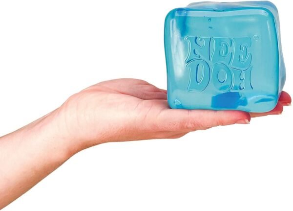 NeeDoh Souq giant Nice Berg – clear blue ice-cube sensory squish toy — Image 4 of 6