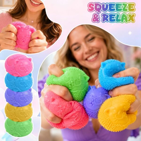 Cool Cats squishy sensory toy by NeeDoh Souq in teal — Image 7 of 8