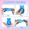 Blue jelly NeeDoh Gummy Bear Taba Squishy being squeezed — Image 6 of 11