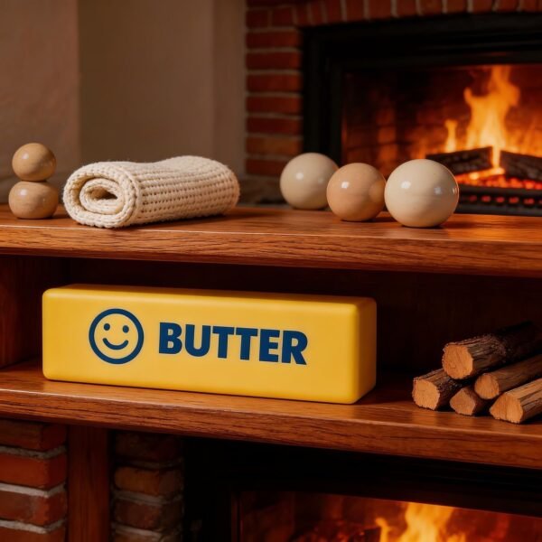 Hand holding a NeeDoh Butter Squishy realistic slow-rise butter stick toy — Image 10 of 11