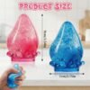 Blue NeeDoh Dream Drop raindrop squish toy resting on its clear splash-shaped stand — Image 7 of 7