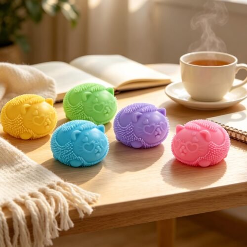 Cool Cats squishy sensory toy by NeeDoh Souq in teal — Image 1 of 8