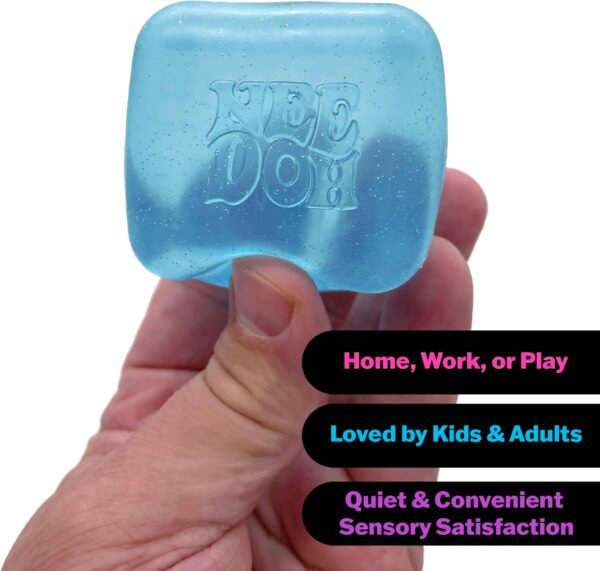 Schylling NeeDoh Nice Cube – frosted translucent ice-cube sensory squish toy with Super Solid Squish — Image 3 of 5