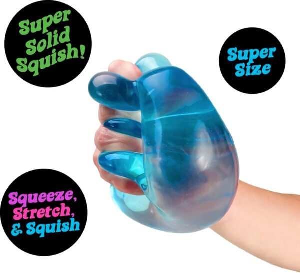 NeeDoh Souq giant Nice Berg – clear blue ice-cube sensory squish toy — Image 3 of 6