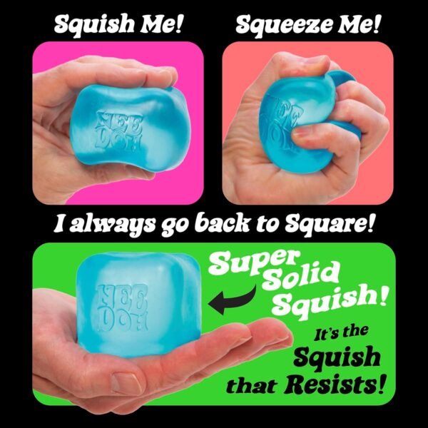 Schylling NeeDoh Nice Cube – frosted translucent ice-cube sensory squish toy with Super Solid Squish — Image 5 of 5
