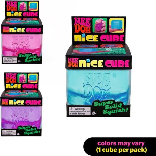 Schylling NeeDoh Nice Cube – frosted translucent ice-cube sensory squish toy with Super Solid Squish — Image 2 of 5