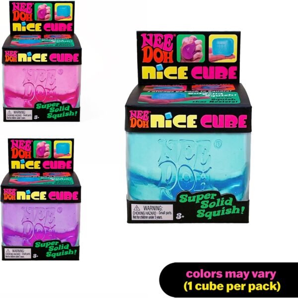 Schylling NeeDoh Nice Cube – frosted translucent ice-cube sensory squish toy with Super Solid Squish — Image 2 of 5