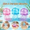 NeeDoh JellySquish Sparkle jellyfish squishy showing glitter dome and soft tentacles — Image 5 of 9