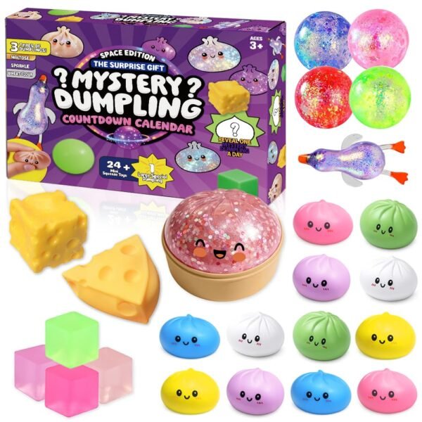 NeeDoh Souq 24-door dumpling squishy advent calendar with mystery bao bun blind boxes — Image 1 of 10