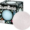 Soft pink NeeDoh Snowball sitting on a desk — Image 1 of 6