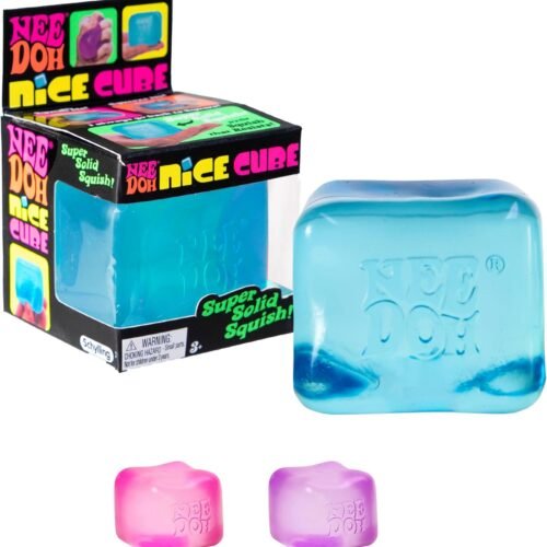Schylling NeeDoh Nice Cube – frosted translucent ice-cube sensory squish toy with Super Solid Squish — Image 1 of 5