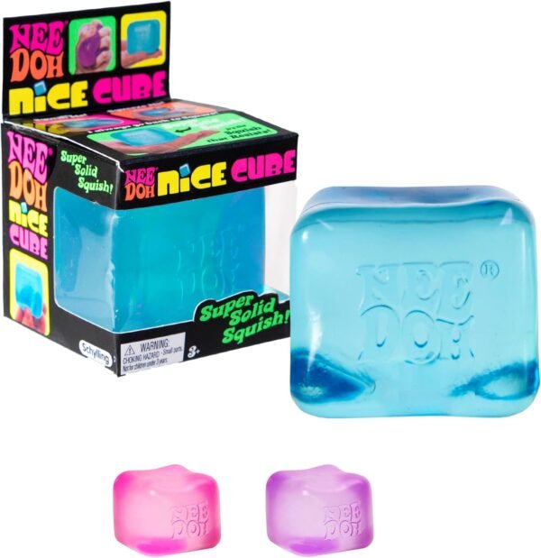 Schylling NeeDoh Nice Cube – frosted translucent ice-cube sensory squish toy with Super Solid Squish — Image 1 of 5