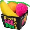 NeeDoh Groovy Fruit 3-pack with banana, strawberry, and orange squishies — Image 1 of 1