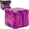 Orange marbled Nice Cube Swirl by NeeDoh – a one-of-a-kind squish cube — Image 1 of 7