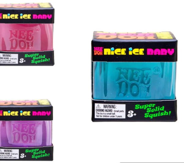 NeeDoh Nice Ice Baby squishy fidget toy in pink blue and purple — Image 1 of 1