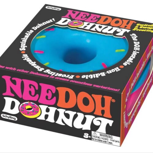 NeeDoh DohNuts - Squishy Donut Fidget Toys with Detachable Frosting (1/1) NeeDoh DohNuts neon squishy donut fidget toys with removable icing tops — Image 1 of 1