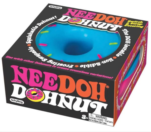 NeeDoh DohNuts neon squishy donut fidget toys with removable icing tops — Image 1 of 1