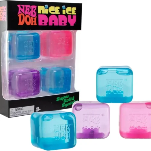 Nice Ice Baby Mini by NeeDoh – a chilled squishy cube in blue, pink, or purple — Image 1 of 1