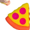 NeeDoh Pizza Squeezza pizza slice fidget toy with removable cheese and pepperoni toppings — Image 1 of 9