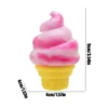 NeeDoh Nice Cream Cone Squishy – squishy fidget toy shaped like a soft serve cone — Image 3 of 6