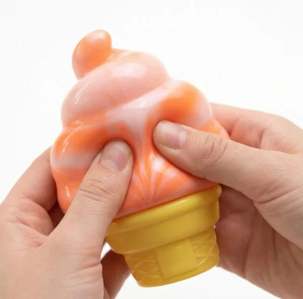 NeeDoh Nice Cream Cone Squishy – squishy fidget toy shaped like a soft serve cone — Image 4 of 6