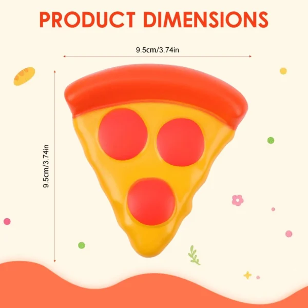 NeeDoh Pizza Squeezza pizza slice fidget toy with removable cheese and pepperoni toppings — Image 5 of 9