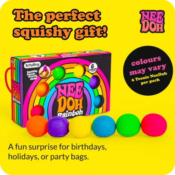 NeeDoh Rainbow 6-Pack Mini Stress Balls in All Six Colours — Image 10 of 11
